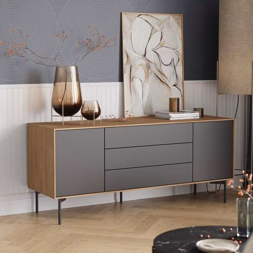 کنسول مدرن مدل  26 بدنه کار تمام ام دی اف  درب هایگلاس سوپر  مات 