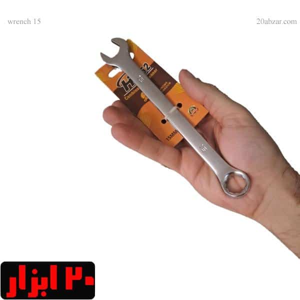 آچار یکسر تخت یکسر رینگ تکی سایز 15 میل مدل M15