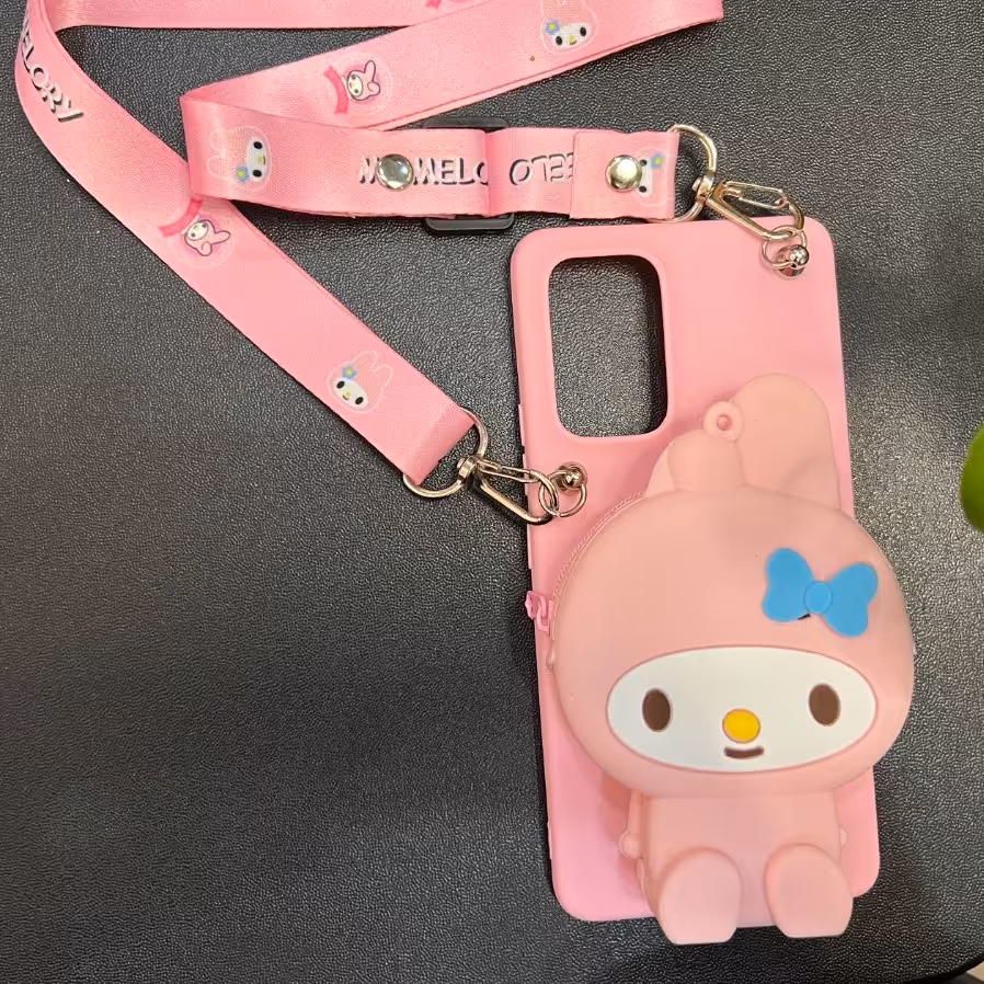 گارد عروسکی سیلیکونی بگ دار  کیتی صورتی  A53 5g