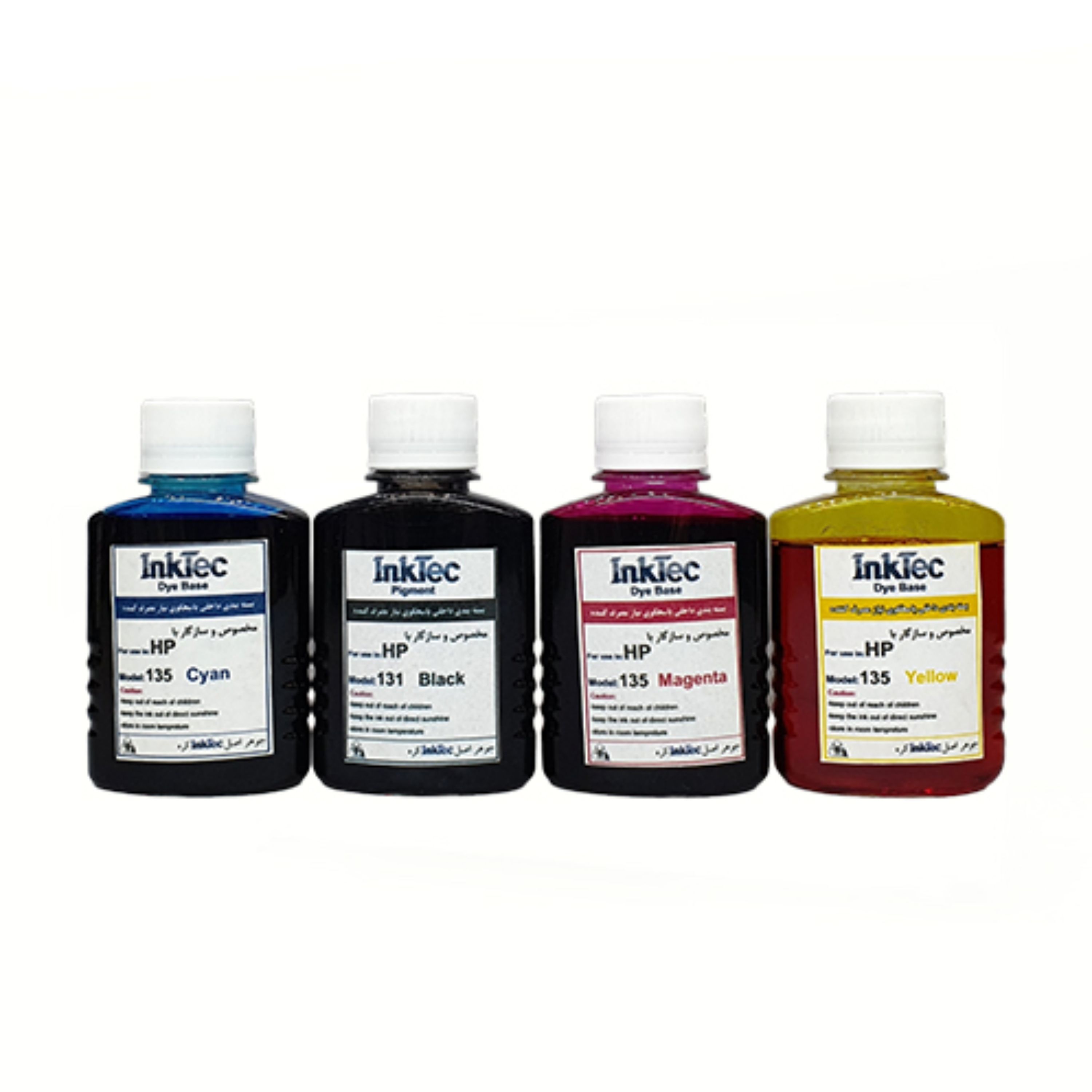 جوهر پرینتر اچ پی 100 سی سی اینک تک داخلی InkTec HP سری 4رنگ