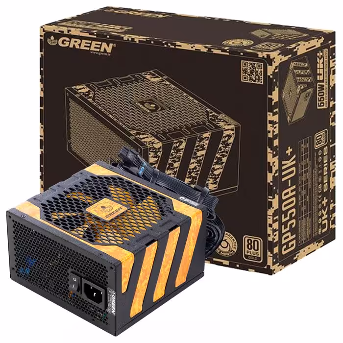 منبع تغذیه گرین مدل GP550A UK Plus
