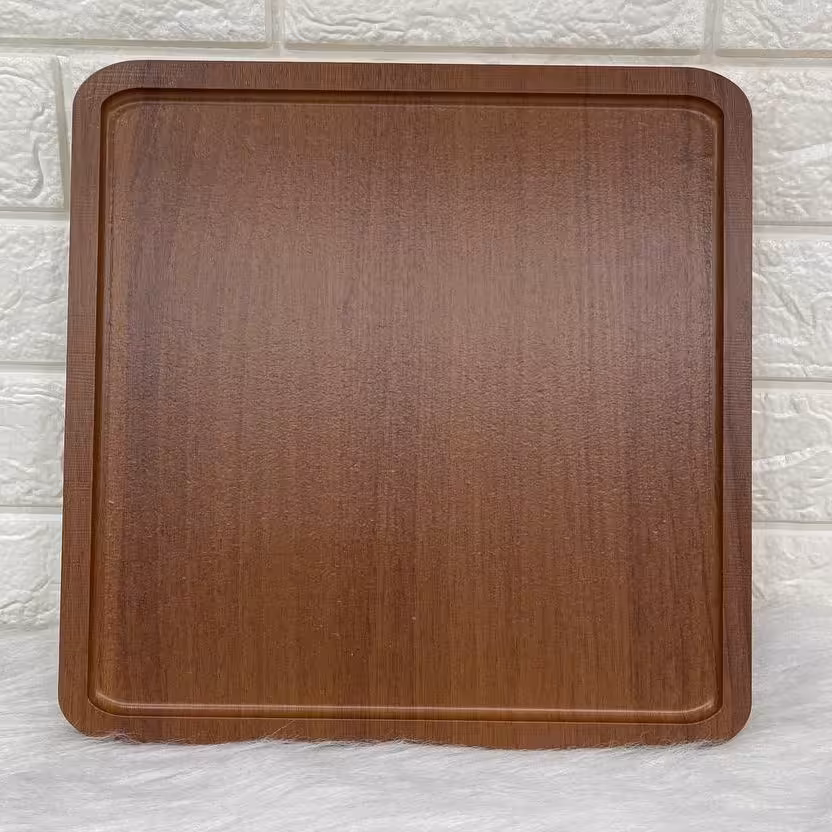 سینی مربع بزرگ چوبی