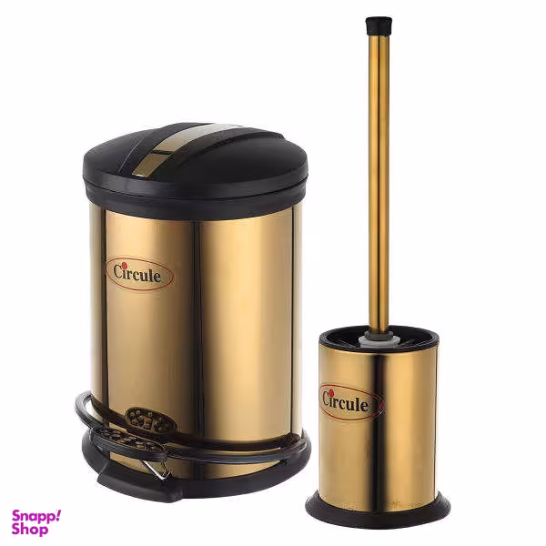 ست سطل زباله و فرچه سرکوله مدل BGH001