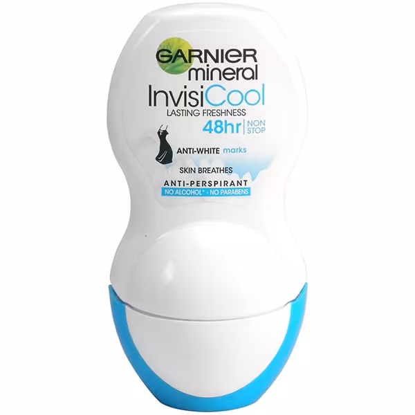 مام رول ضد تعریق 48 ساعته گارنیر مدل Garnier Mineral invisi cool | حجم 50 میل
