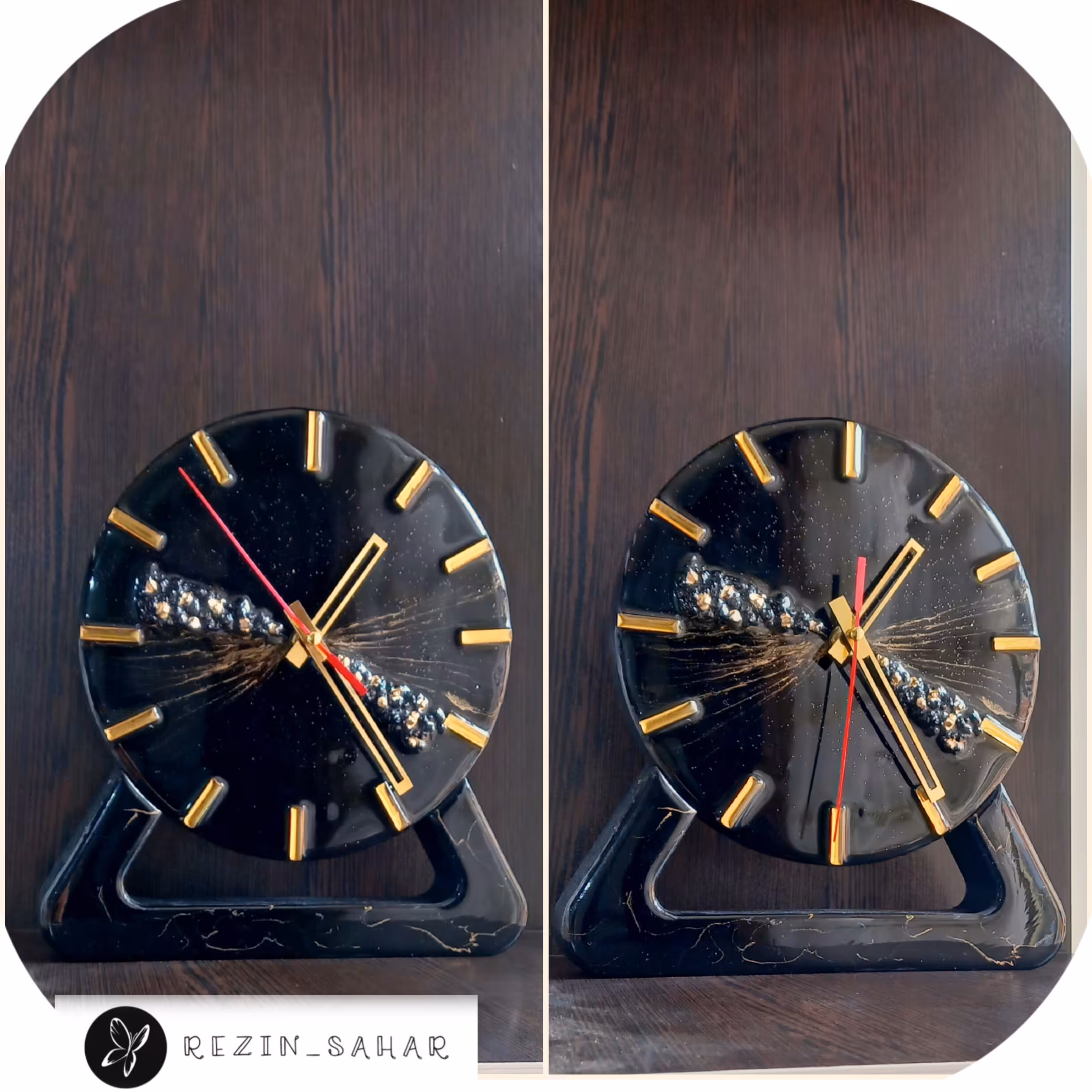 ساعت رومیزی رزینی