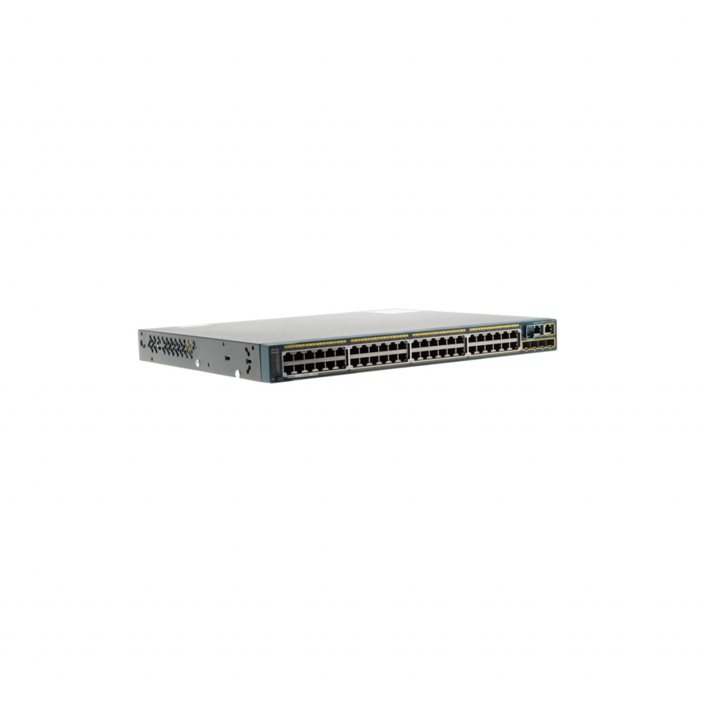 قیمت و خرید سوییچ شبکه 48 پورت 4 پورت SFP با 24 پورت PoE سیسکو مدل WS-C2960S-48LPS-L | نت ران