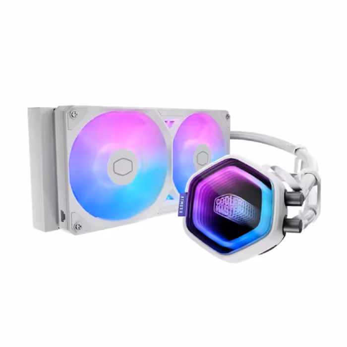 خنک کننده مایع پردازنده کولر مستر مدل MASTERLIQUID 240mm ATMOS II White