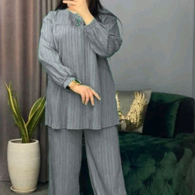 مانتو شلوار زنانه کراش مدل مارینا