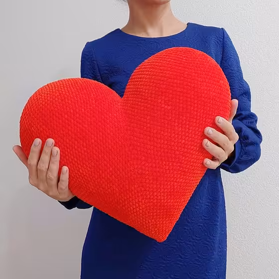 قلب ولن دست بافت سایز بزرگ