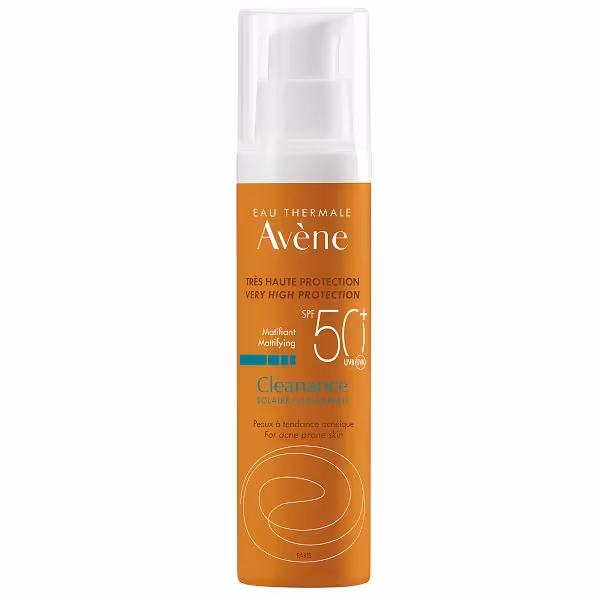 کرم ضد آفتاب اون  Avene SPF50 مدل CLEANANCE حجم 50 میل | پوست چرب و جوش‌دار و دارای منافذ
