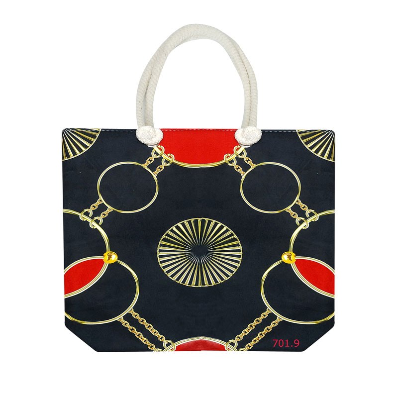 کیف دستی 701.9زنانه خرید روزانه کادویی هدیه ساک دسته کنفی دخترانه روسری چاپی کادویی کادو جدید