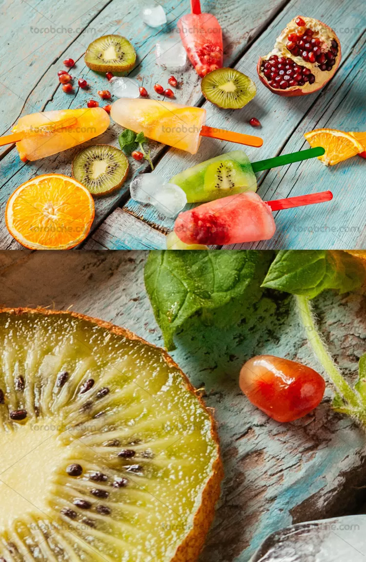 عکس بستنی میوه ای با کیفیت | گرافیک با طعم تربچه