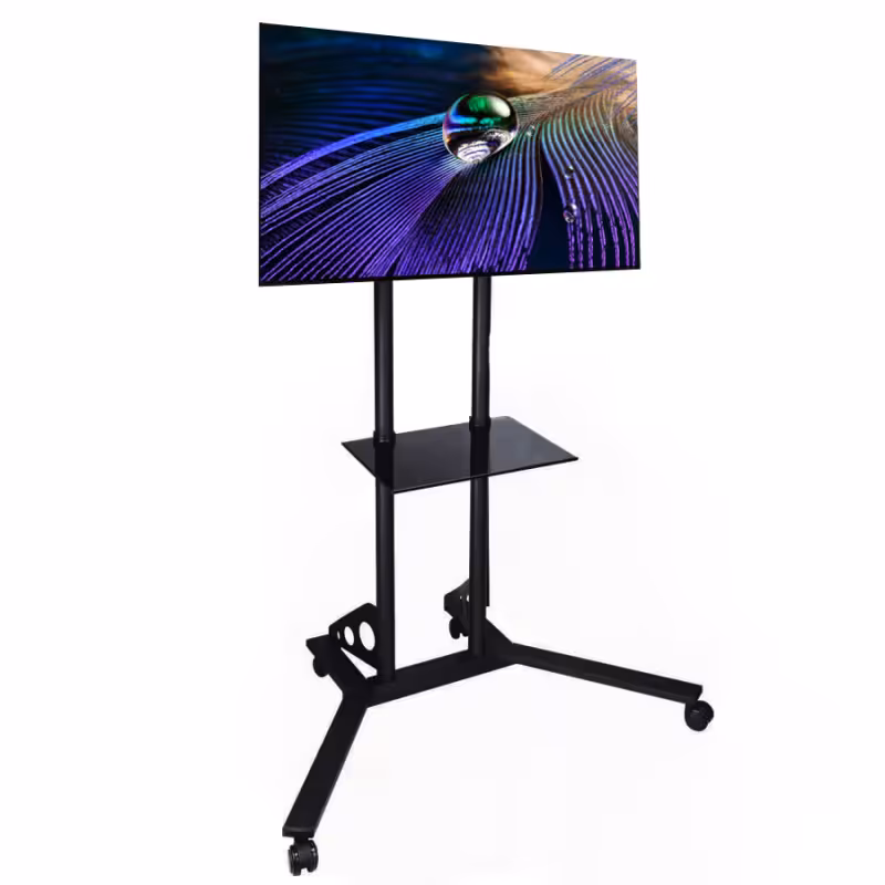 پایه ایستاده چرخدار تلویزیون ال سی دی آرم مدل ترولی مناسب برای تلویزیون های 42 تا 75 اینچ