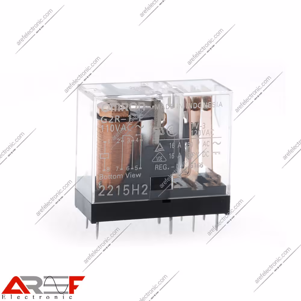 رله امرن مدل G2R-1-E دارای 110 ولت 16 آمپر 8 پین - فروشگاه عارف الکترونیک