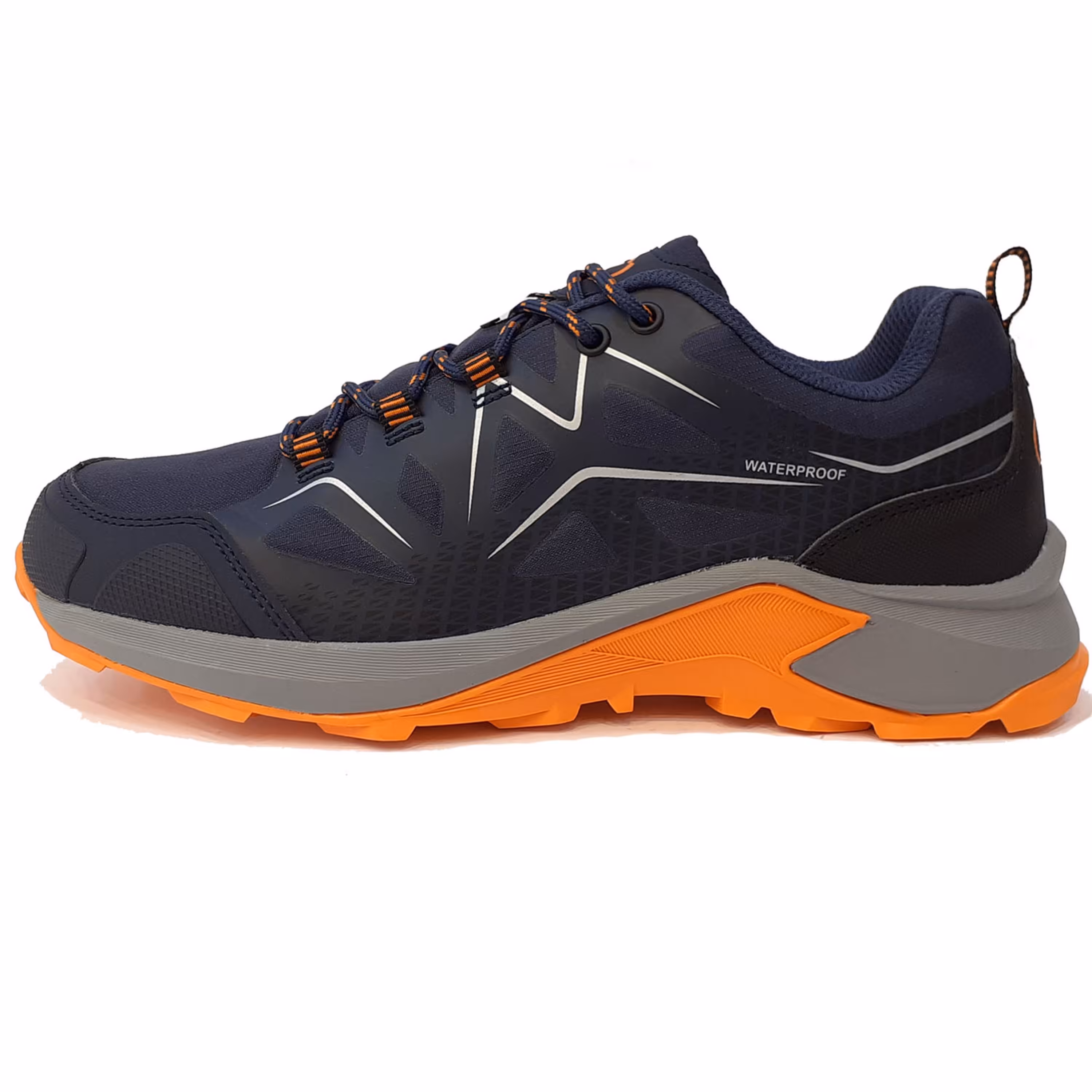 کفش راحتی مردانه ایز مدل 2152 N سرمه ای نارنجی ضدآب