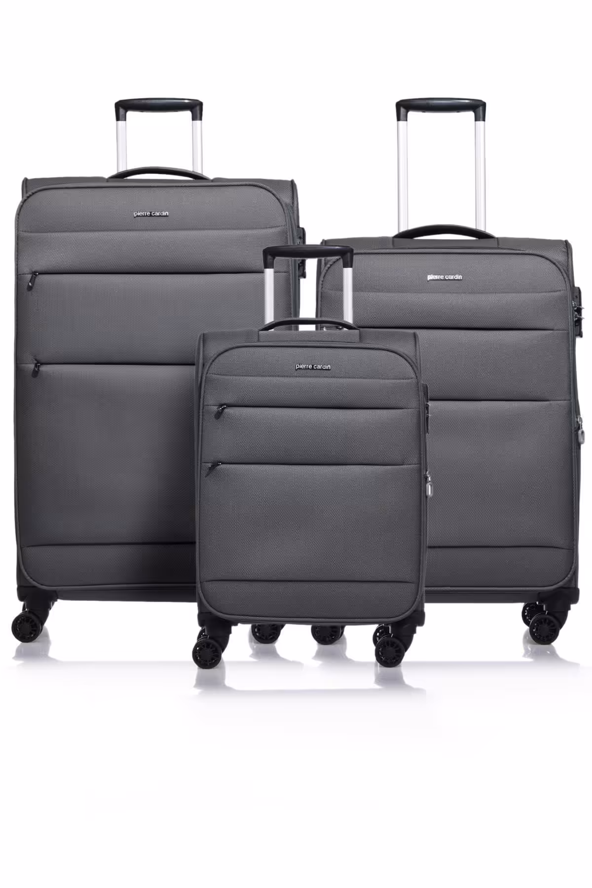 چمدان و ساک خاکستری مردانه زنانه 04PC4200 SET ANTHRASiT یونیسکس 3 LU LIE Pierre Cardin