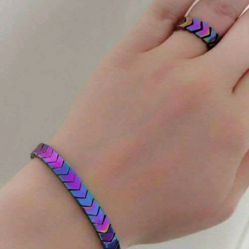 ست دستبند و انگشتر طرح حدید