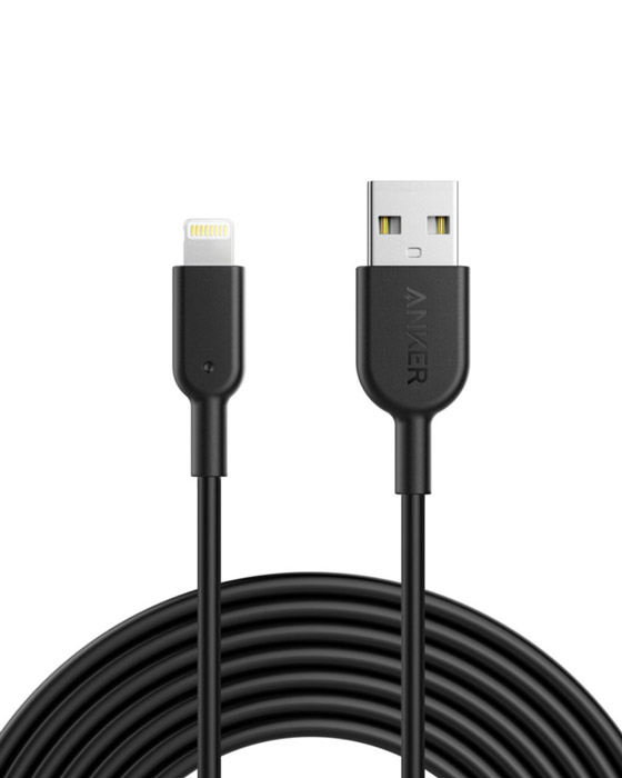 کابل شارژ اصلی آنکر مدل A8433 PowerLine II Lightning 1.8mAnker A8433 PowerLine II Lightning 1.8m
