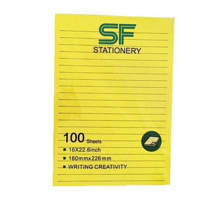 دفترچه چسبی پاستلی خط دار 100 برگ سایز A5 مدل SF