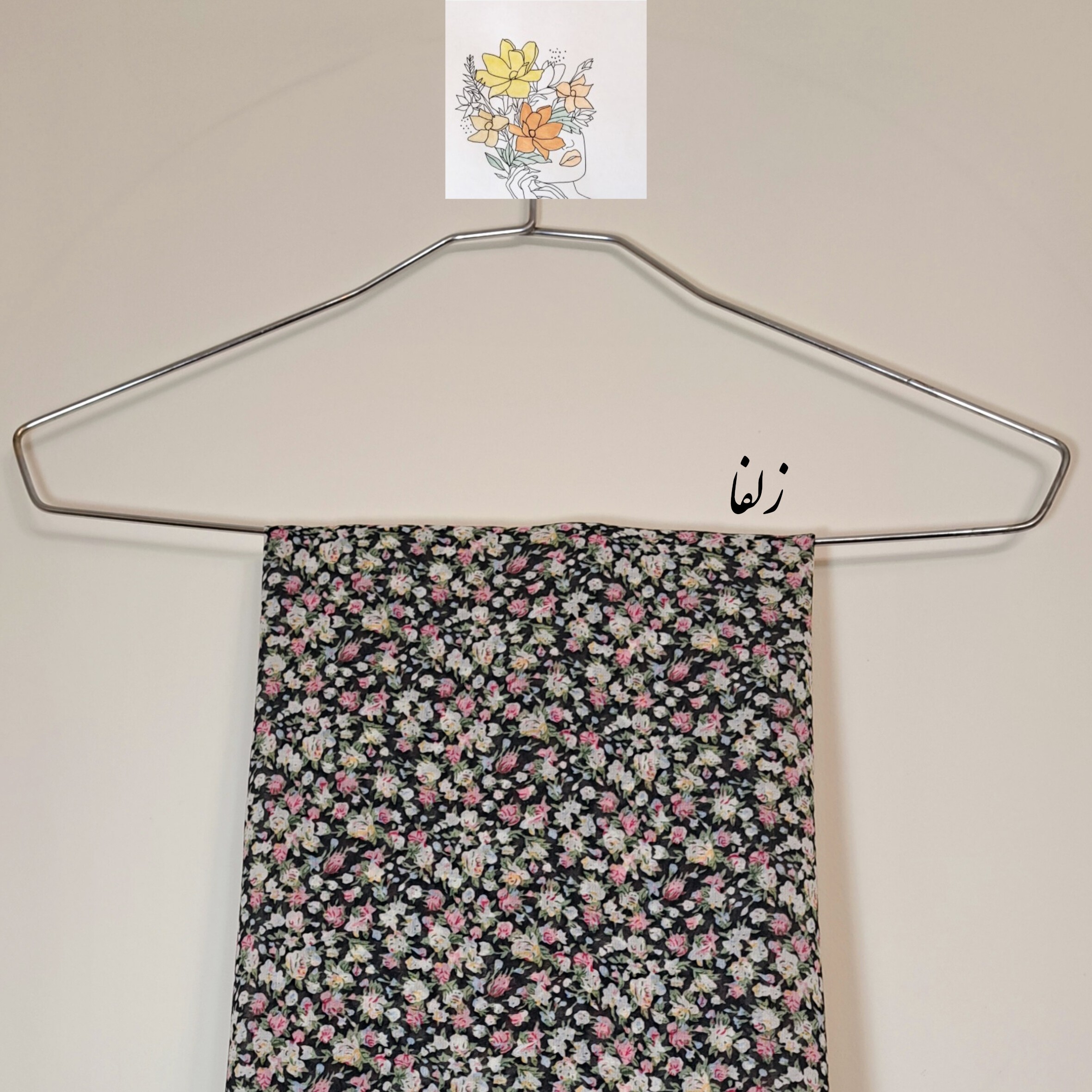 روسری حریر گل گلی قواره 130