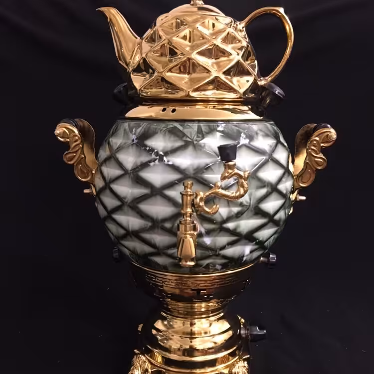 سماور طرح سنگ 6 لیتر  سبز