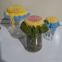 کاور سه تایی درب شیشه مربا به اندازه های بزرگ ،متوسط ،کوچک