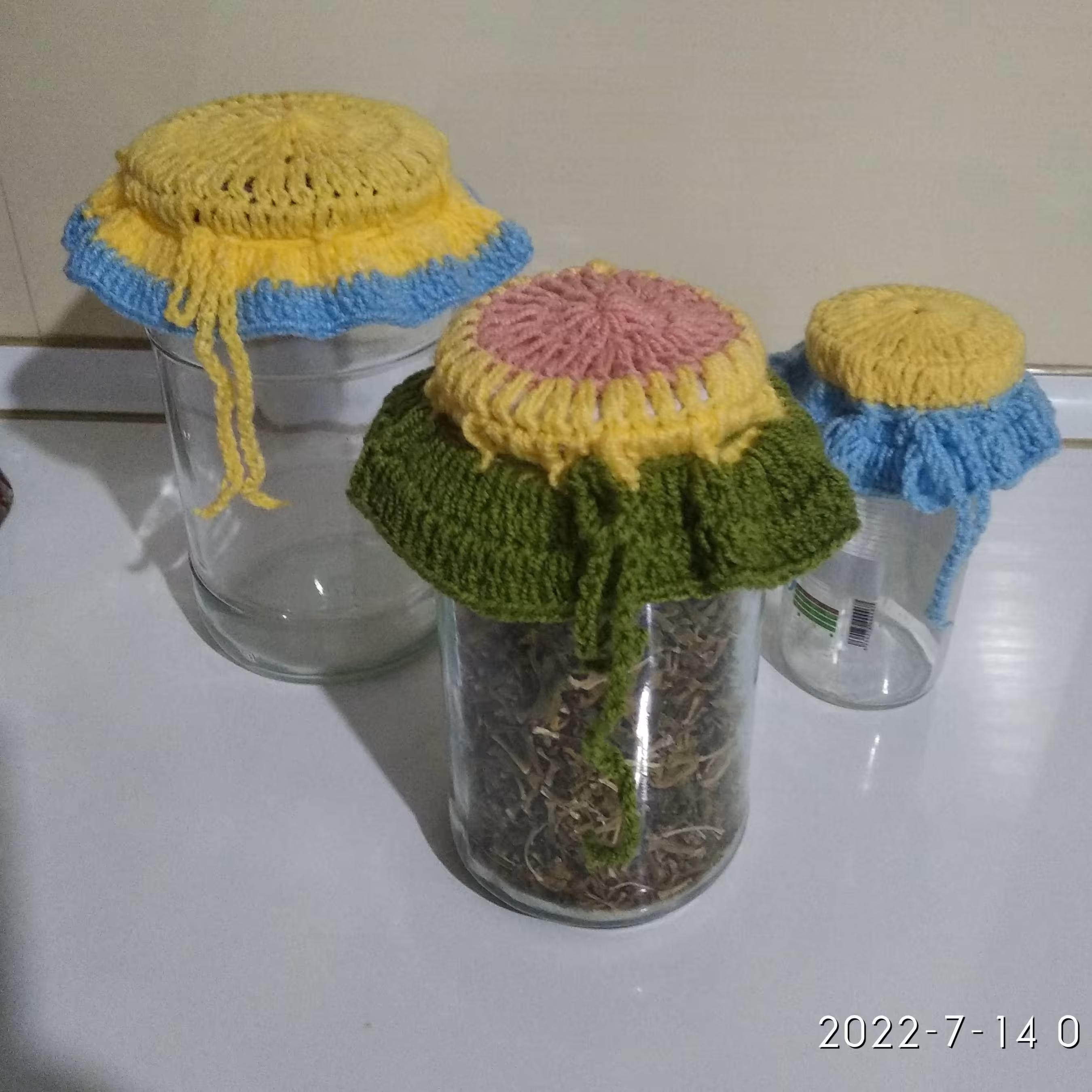 کاور سه تایی درب شیشه مربا به اندازه های بزرگ ،متوسط ،کوچک