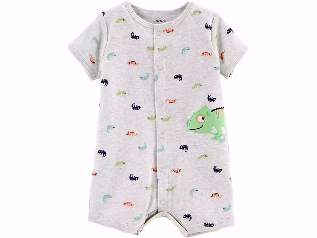 رامپر نوزاد و کودک پسرانه خاکستری رنگ طرح آفتاب پرست کارترز carters