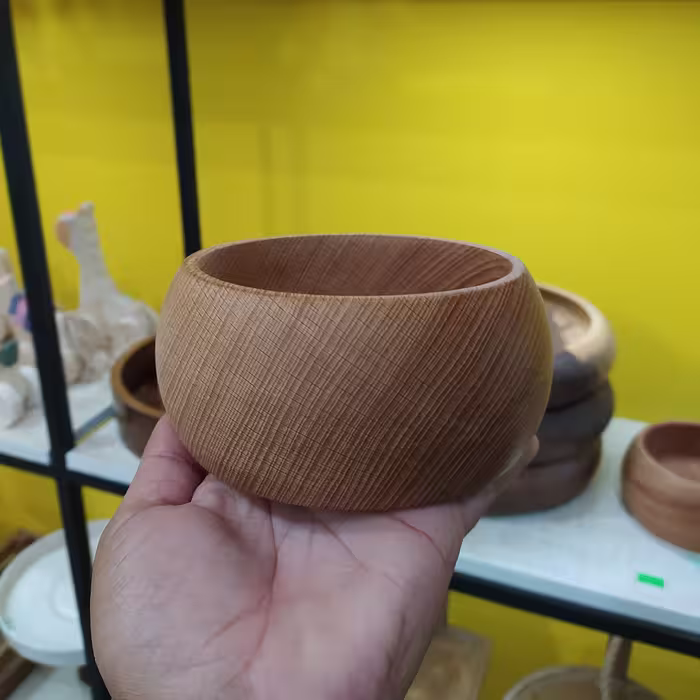 کاسه چوبی راش قطر 15 سانت خمره ای قابل شستشو 