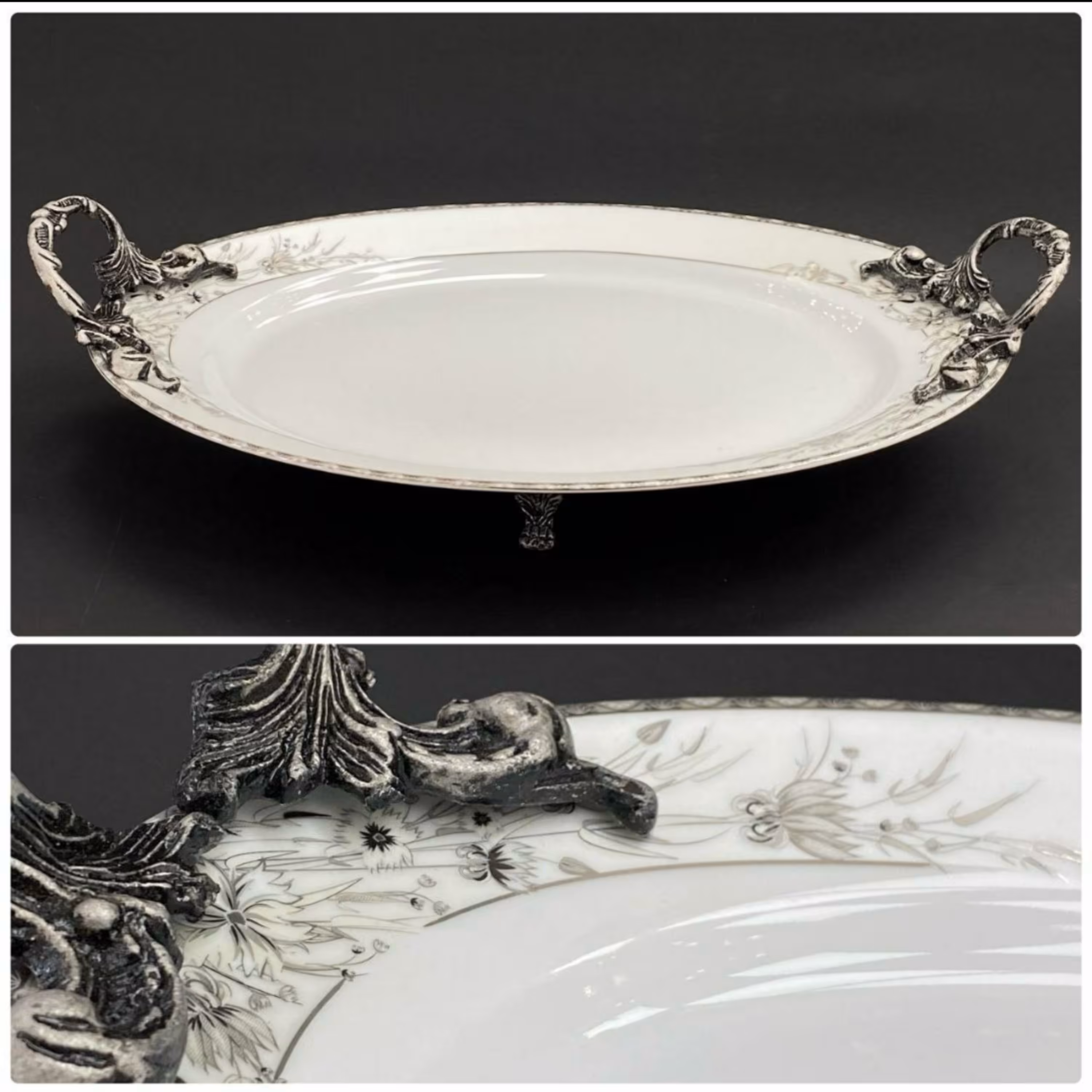 دیس گلدار43سانت  دسته پیوتر 