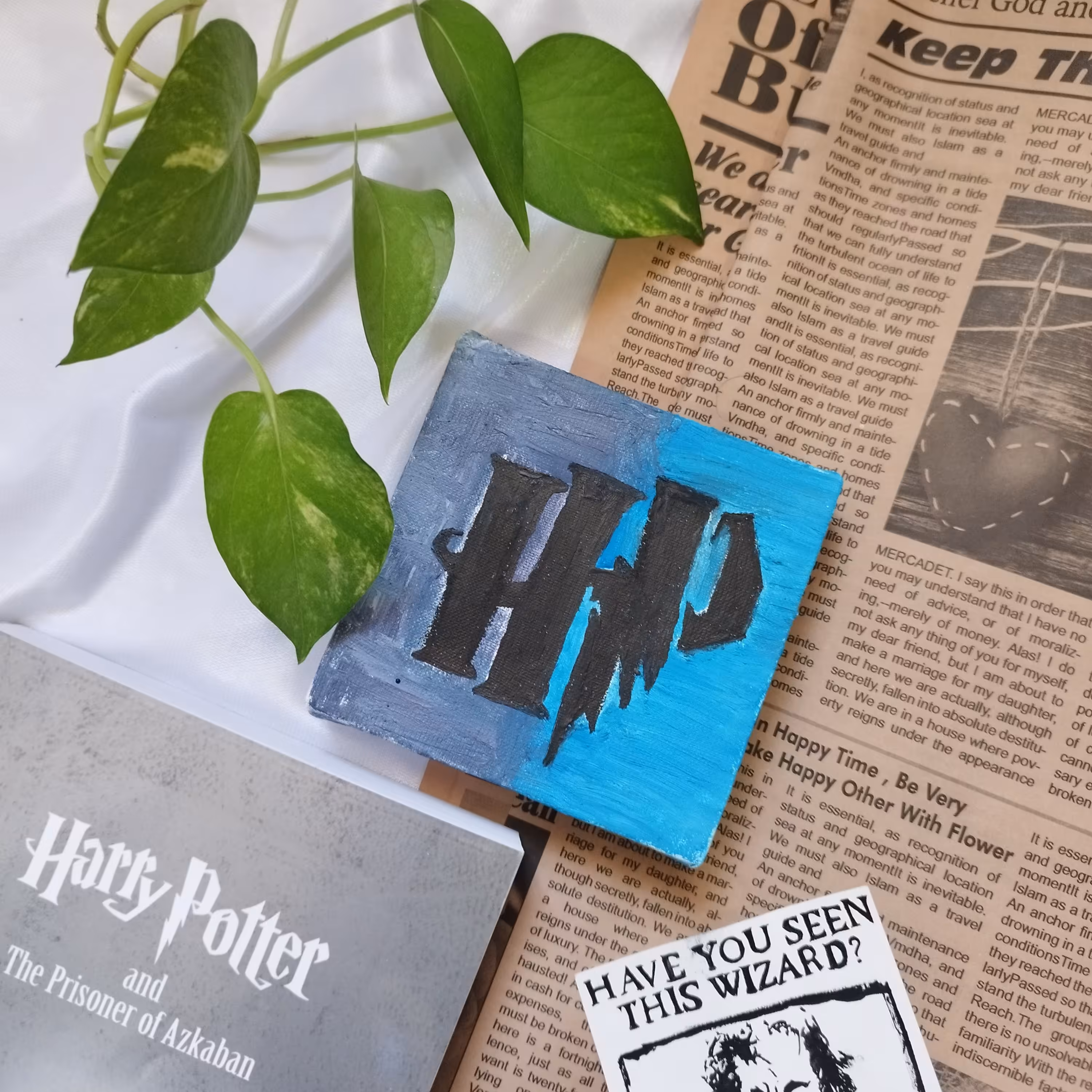 تابلو نقاشی طرح هری پاتر ابعاد  10 در 10 