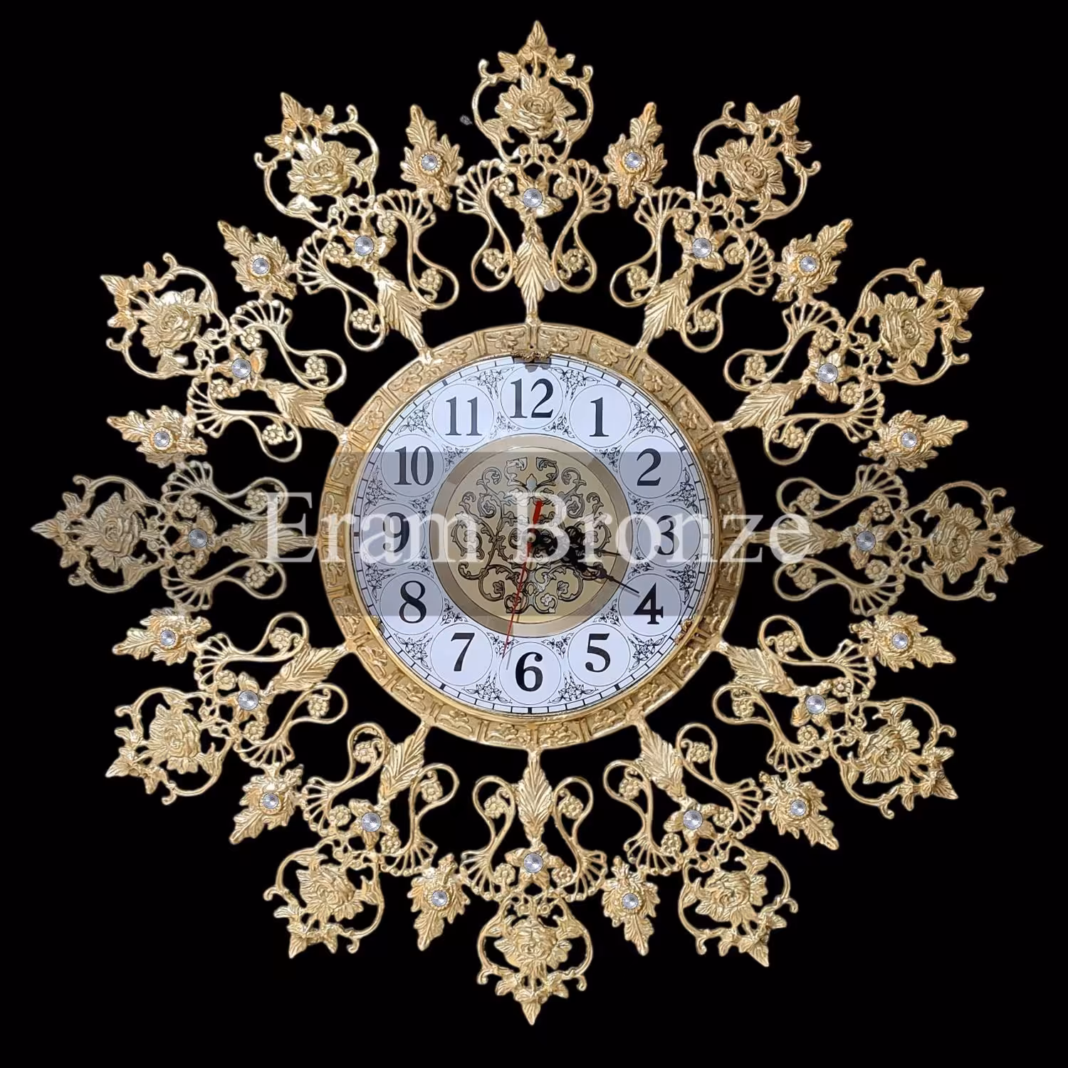 ساعت برنجی مدل ماهگون