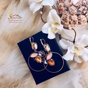 گوشواره نگین رنگی EAR379M0