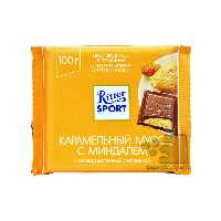 شکلات با موس کارامل و بادام 100 گرم ریتر اسپرت - ritter sport