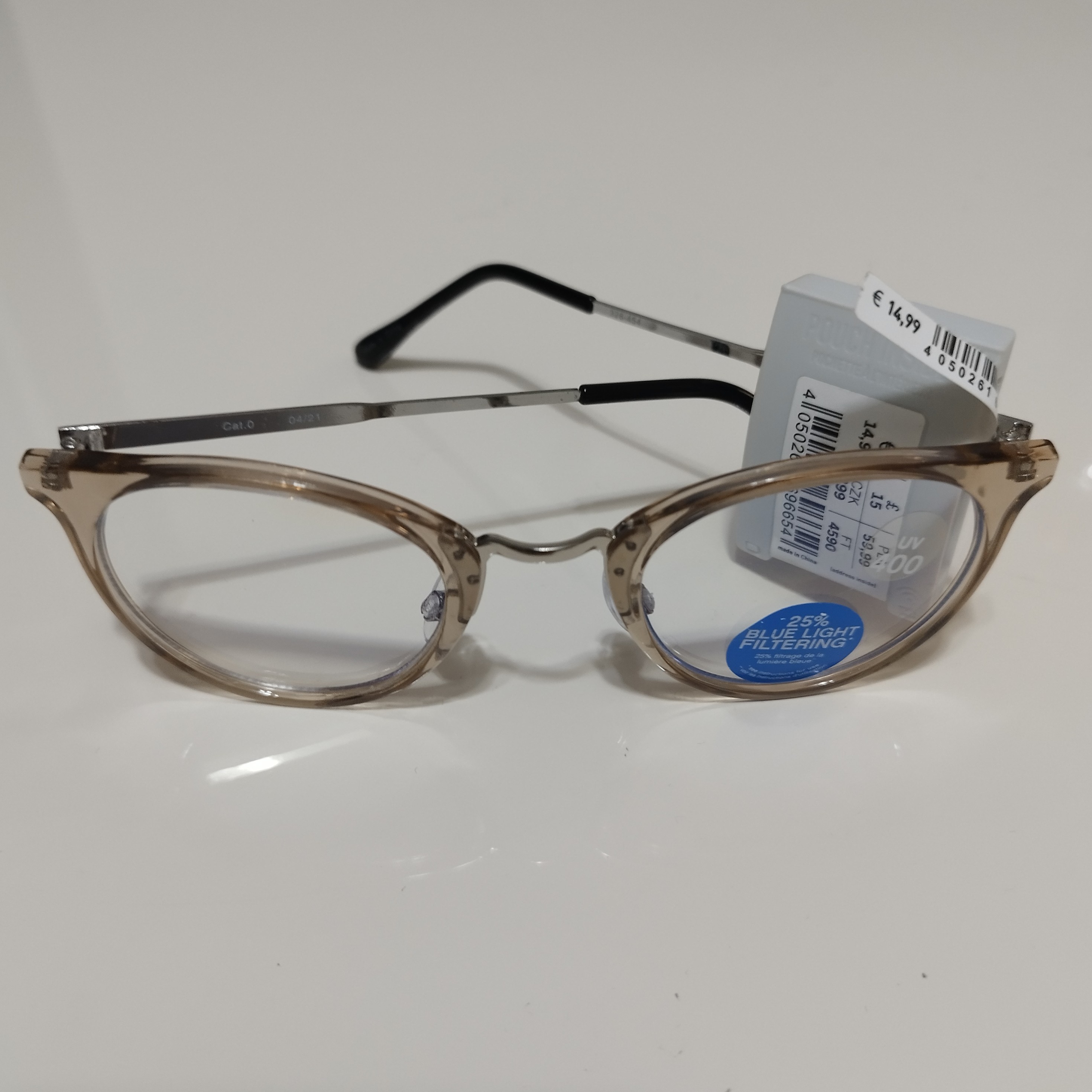 عینک فیلتر25درصد نور آبی زنانه حراجی UV400سفارش آلمان 1234