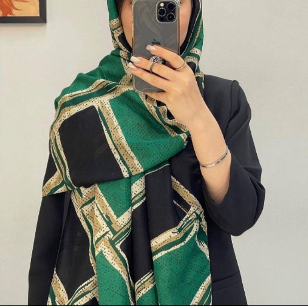 شال نخی بهاره منگوله دار