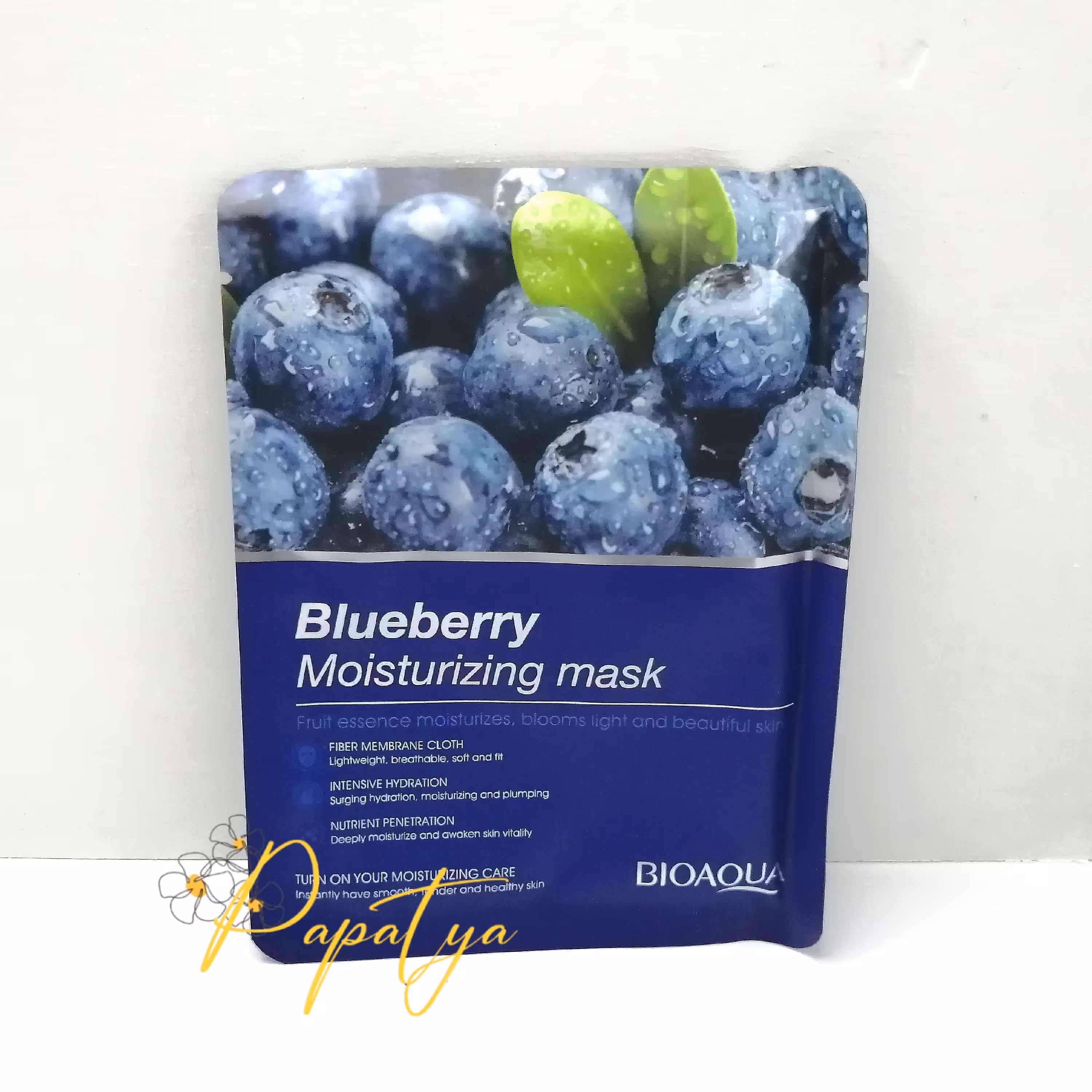 ماسک ورقه ای بلوبری بیوآکوا مناسب پوست چرب ماسک نقابی روشن کننده صورت حجم25 میل انقضا 2025 تک به قیمت عمده