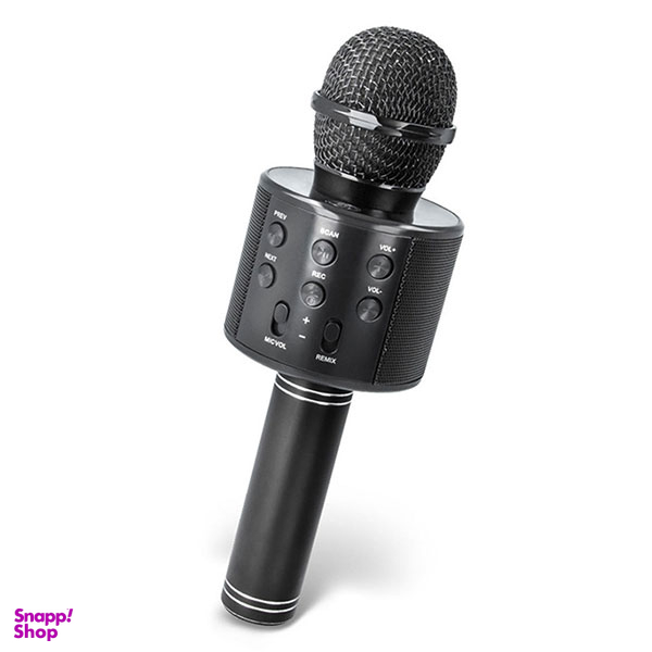 میکروفن بلوتوث اسپیکردار مشکی مدل ws-858