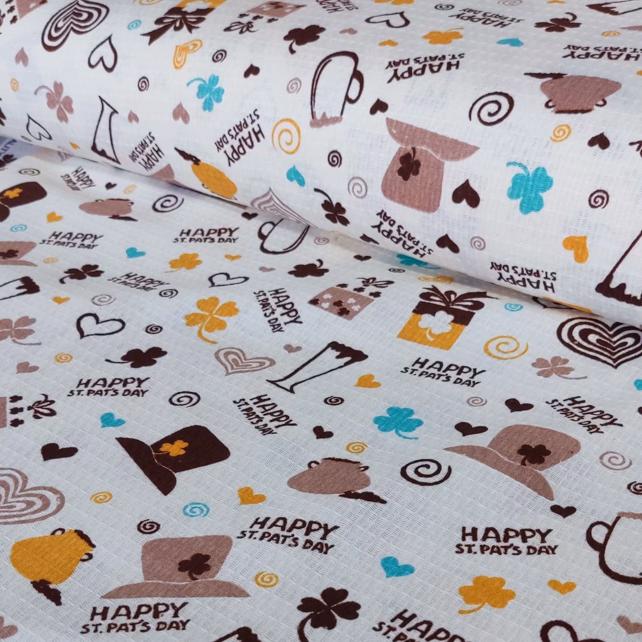 پارچه دستمال آشپزخانه مدل قهوه یک متر و نیم عرض