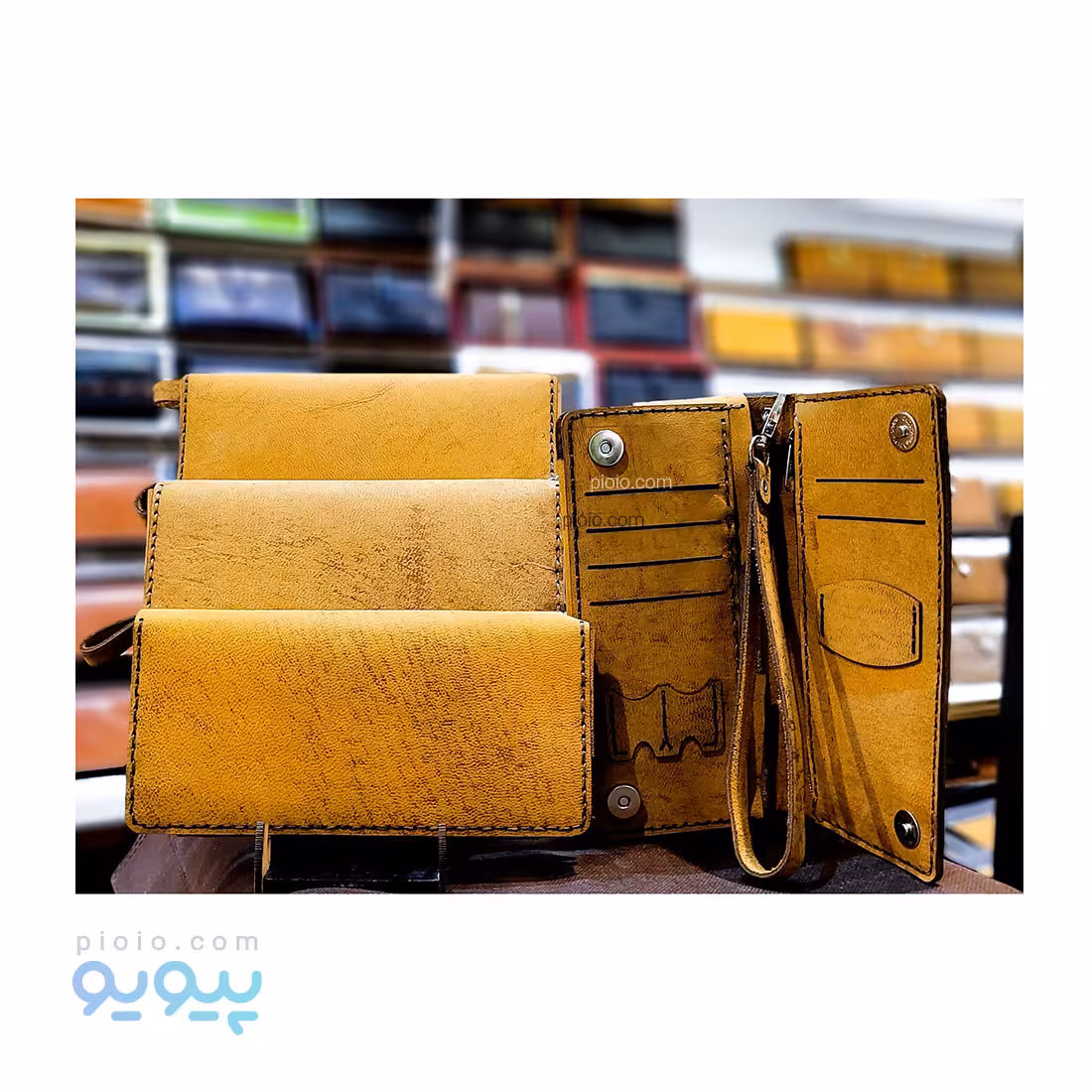 کیف پول بند دار چرم طبیعی کیهان