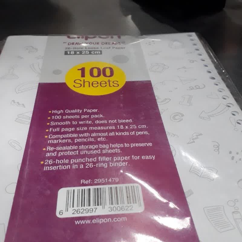مجموعه 100 برگ دفترکلاسور