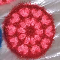 اسکاج طرح گل رنگ قرمز صورتی 