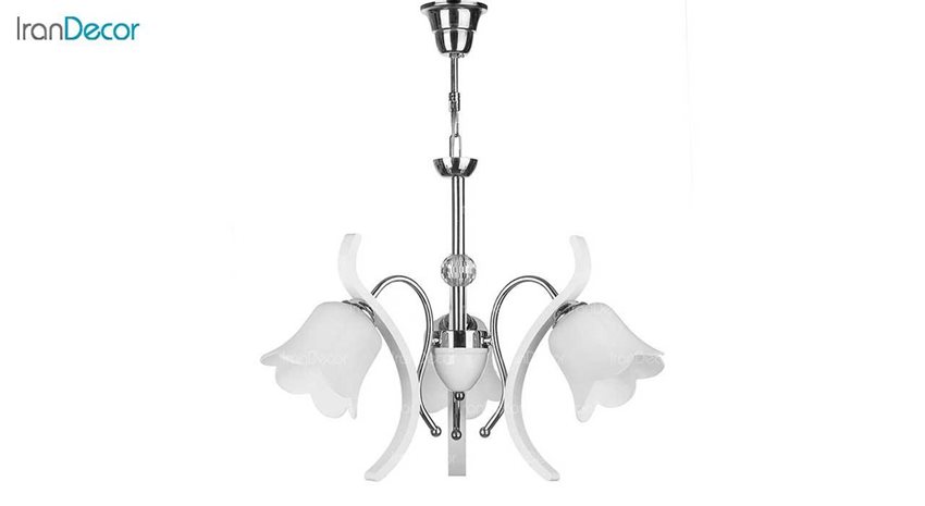 لوستر سه شعله چشمه نور مدل 888/3WT استیل