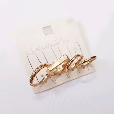 پک چهار عددی حلقه و انگشتر طلایی ، کار فوق العاده زیبا و حرفه ای