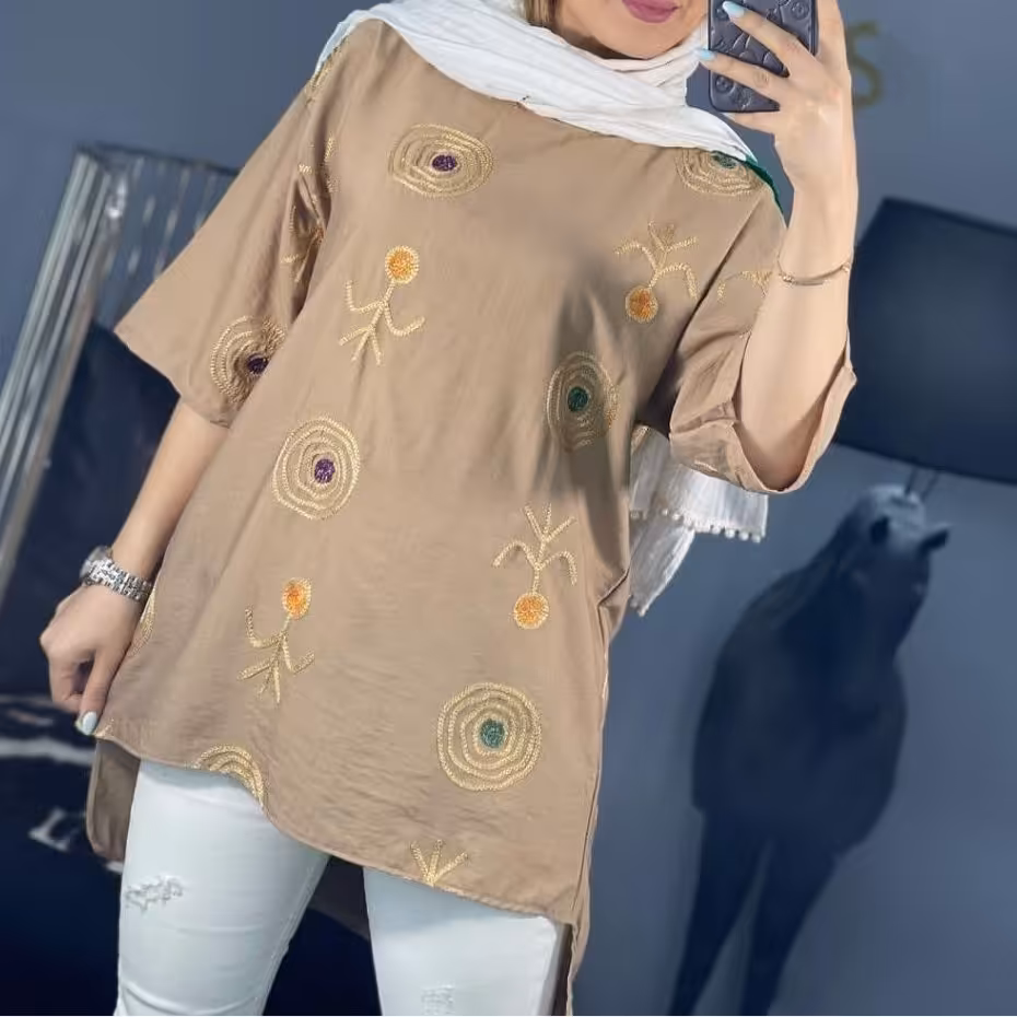 شومیز 200032 خامه دوزی ابروبادی