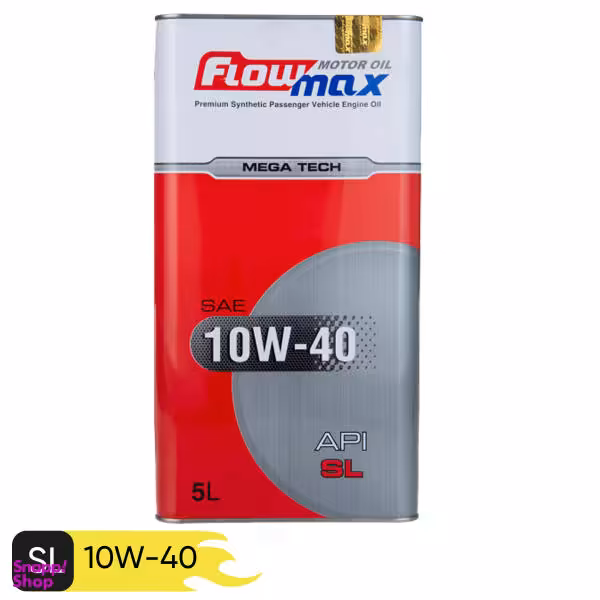 روغن موتور خودرو فلو مکس مدل 10W40-SL حجم 5 لیتر