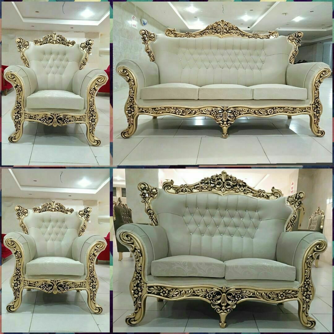 مبلمان سلطنتی 7نفره سناتور با کیفیتی عالی در رنگبندی مختلف (هزینه ارسال با مشتری)