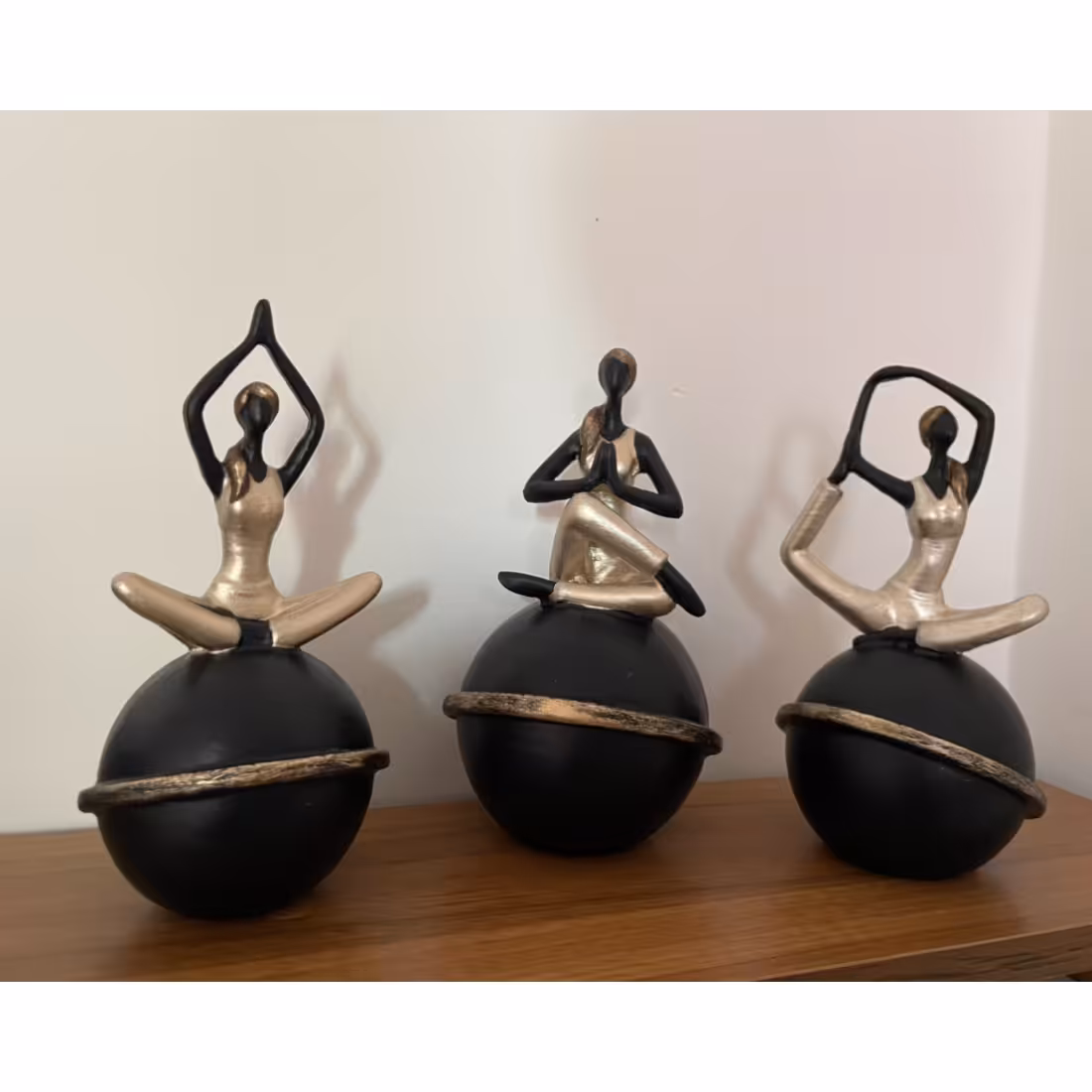 مجسمه یوگا پلی استر مجموعه سه تایی