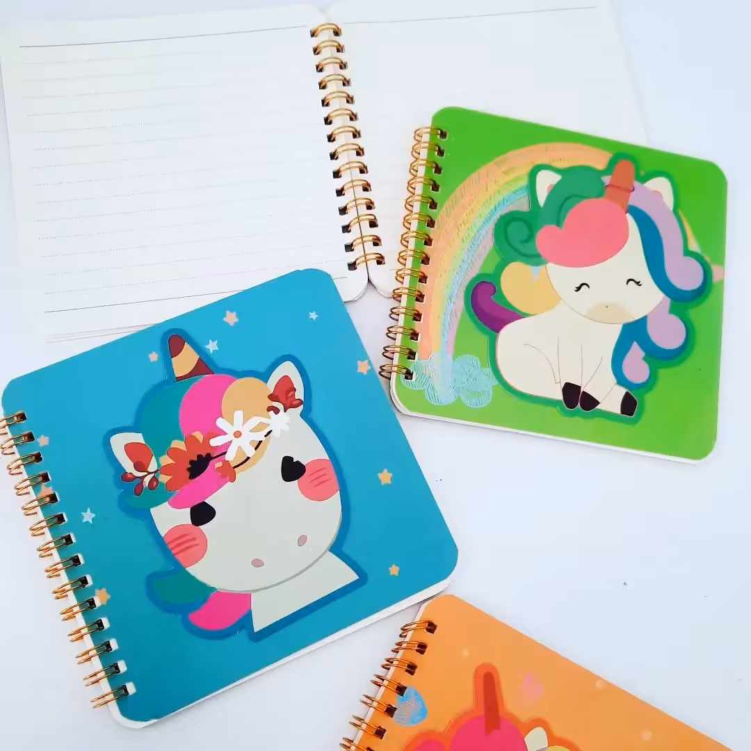 دفترچه سیمی طرح برجسته یونیکرن 
✅50برگ
✅ابعاد15*13