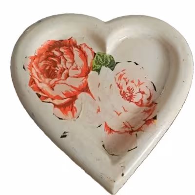 استند قلب طرح گل رز دستساز